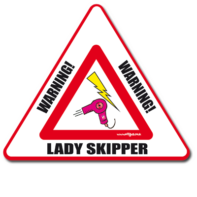 Warning Lady Skipper